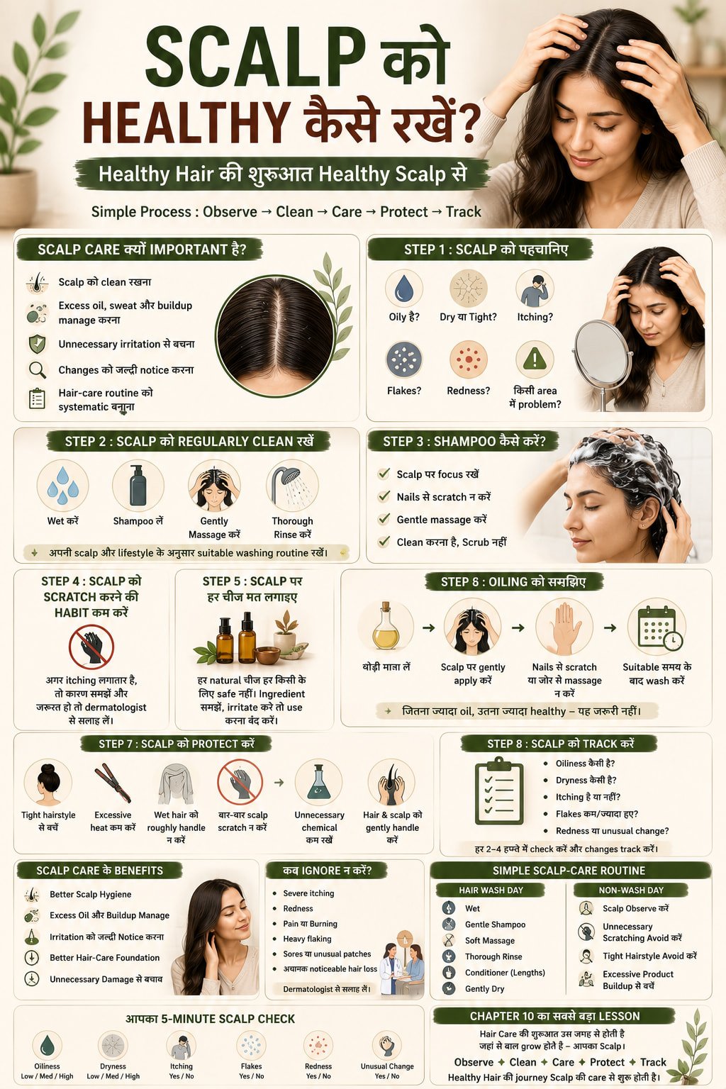 Healthy Scalp मुख्य इन्फोग्राफिक